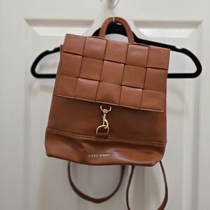 Alexis Bendel Tan Woven Leather Backpack